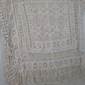 Chico's Cream Crochet Blouse